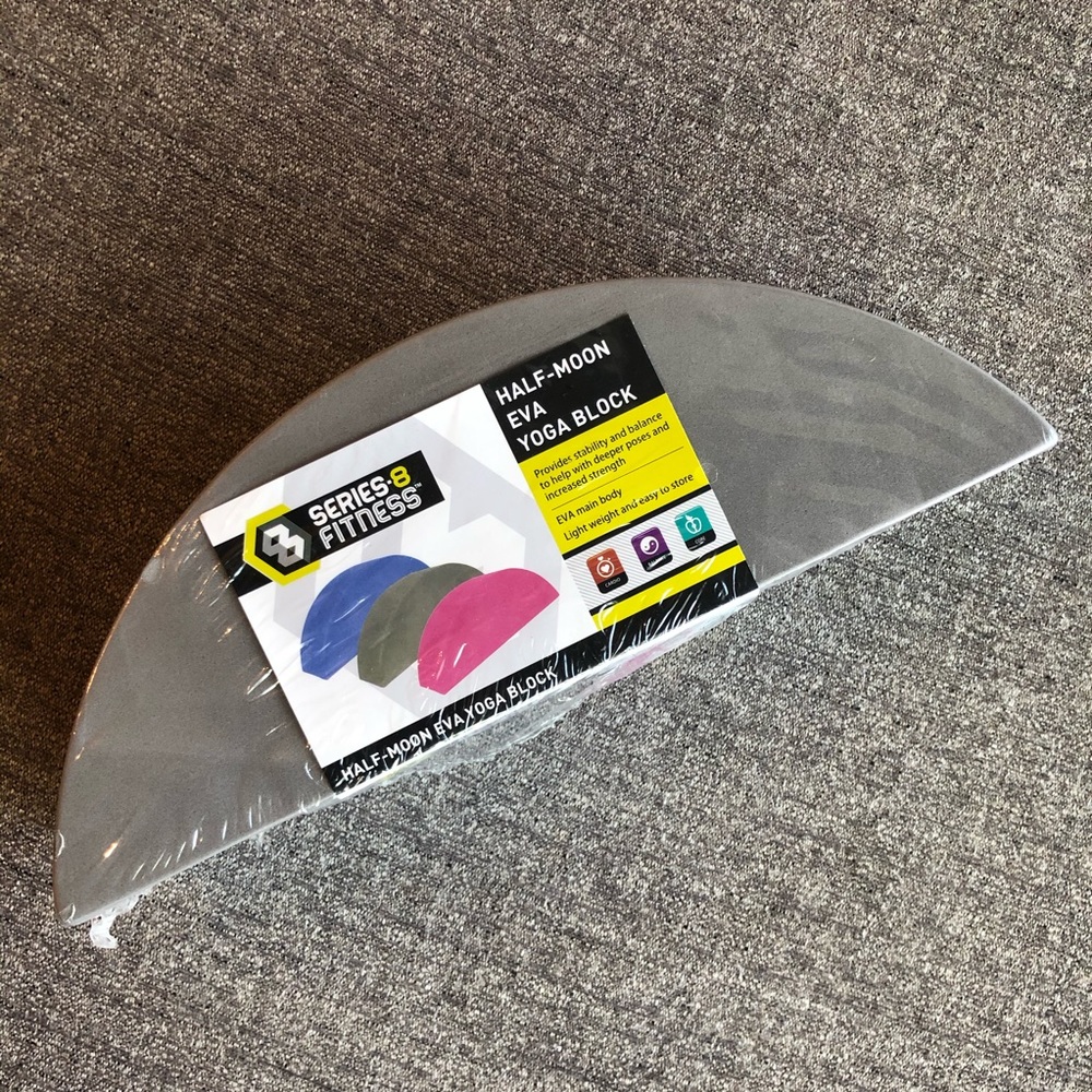 SERIES-8 FITNESS Half-Moon EVA Yoga Block